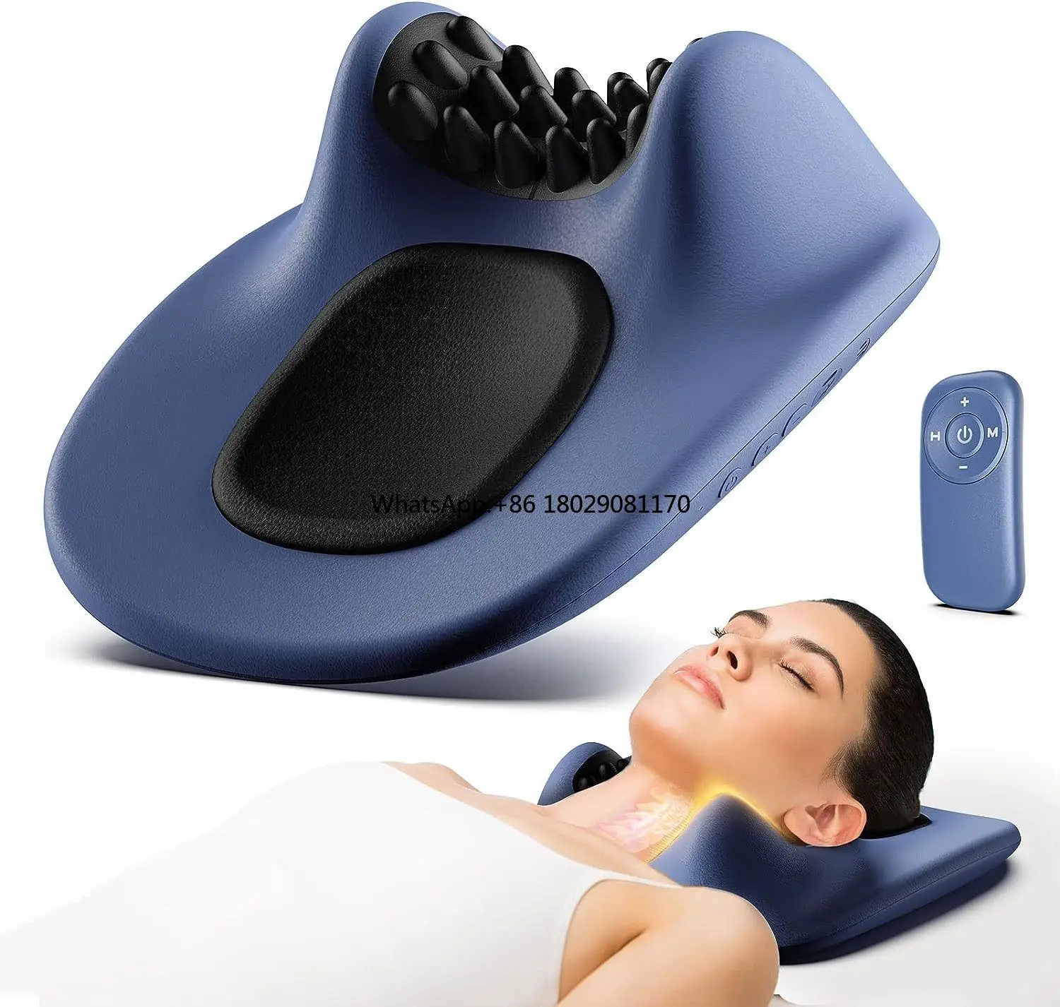 NEW Neck Stretcher EMS Therapy Pillowcase Cervical Traction Device for Relieve Headache Muscle Tension Spine Alignment