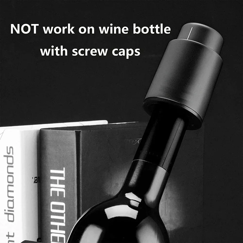 Reusable Push Type Vacuum Memory Wine Stopper Tight Sealed Storage Wine Bottle Cap Keep Red Wine Fresh Wine Preservation Tool view 3