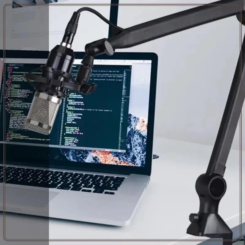 Надежный новый держатель для настольного микрофона, регулируемый консольный держатель для микрофона, подвесная стрела, ножничный рычаг для прямой трансляции, новый