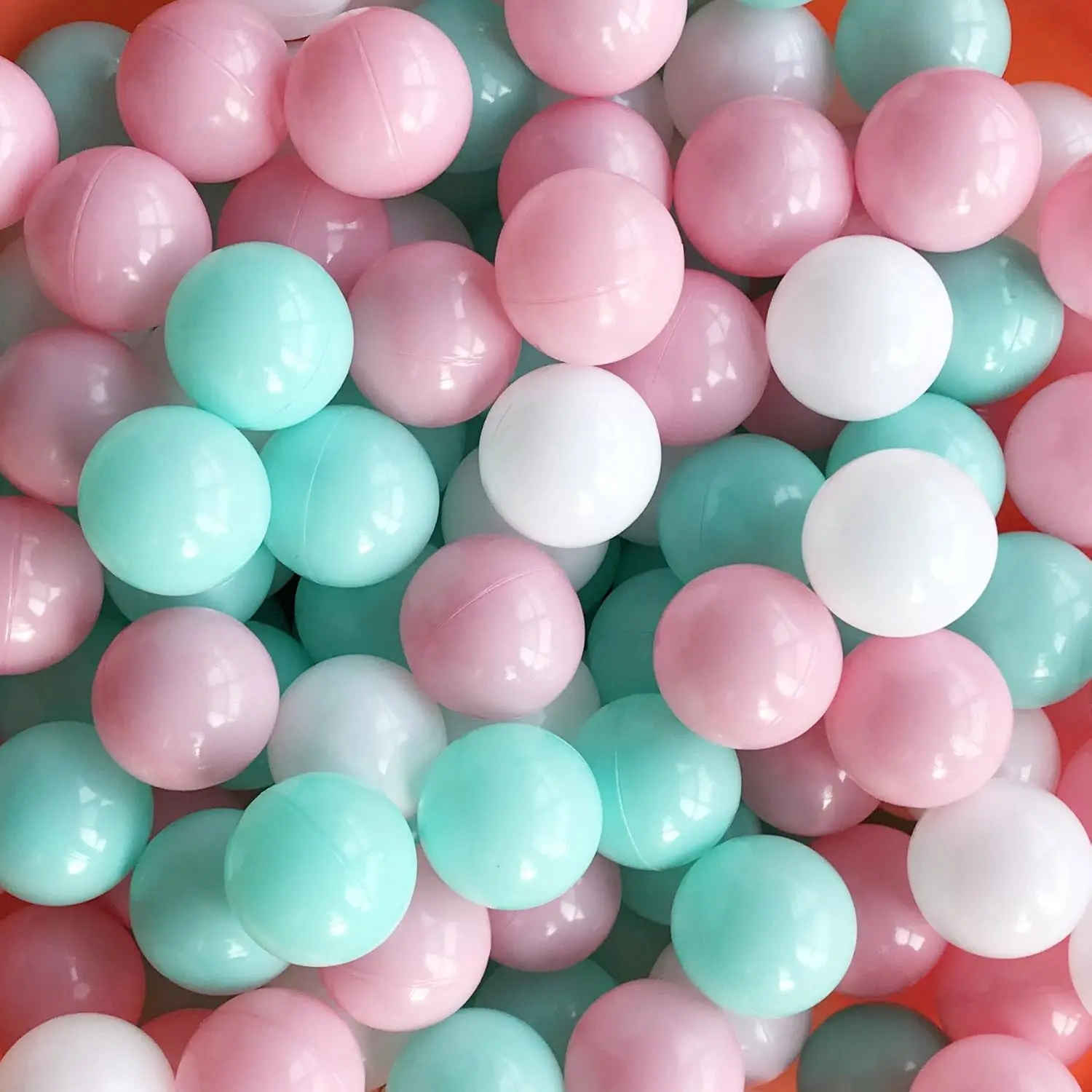 Bällebadbälle für Kleinkinder, BPA-freie, bruchsichere Spielzeugbälle aus Kunststoff für Bällebad, Poolwasserspielzeug für Kinder, 100 Stück