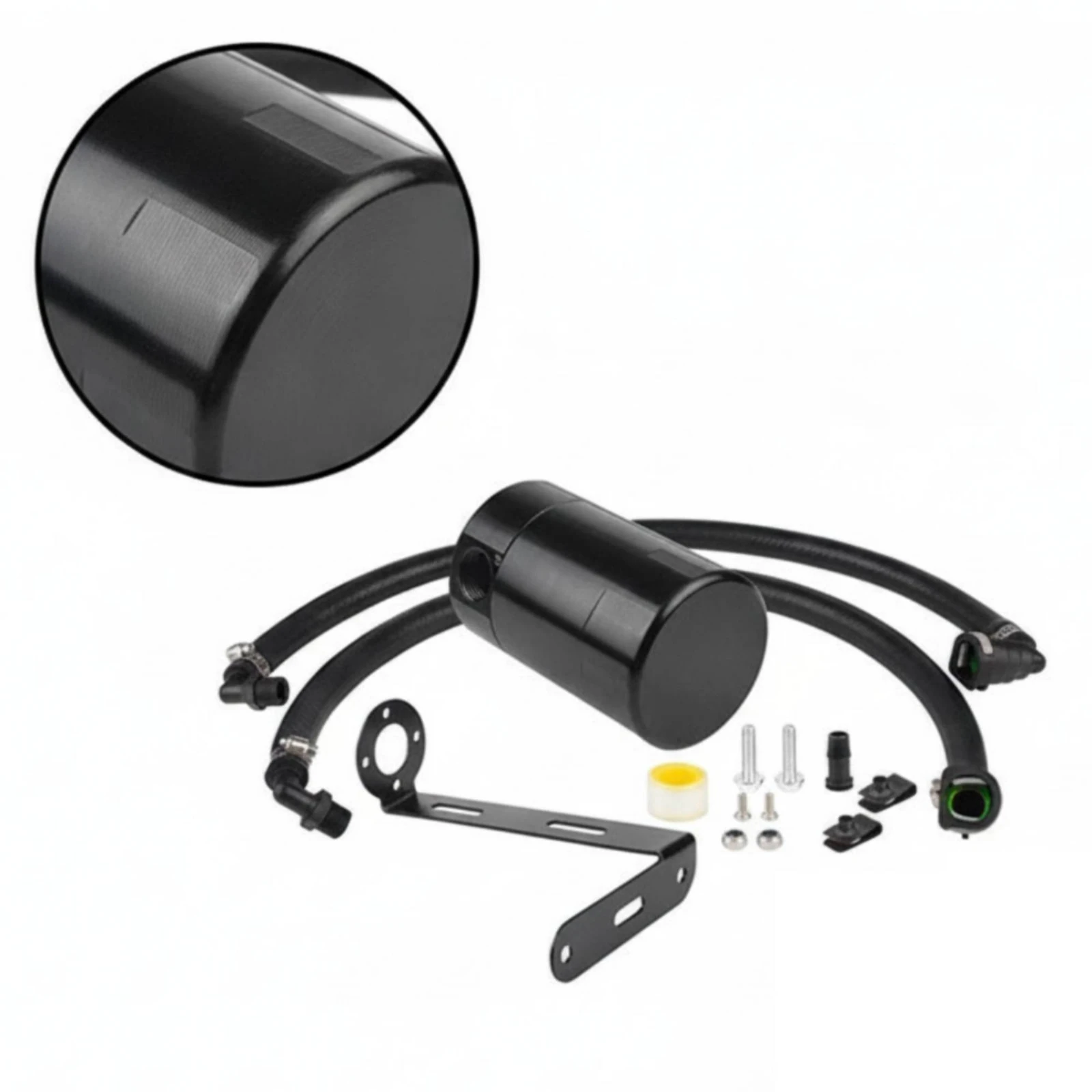 Oil Catch Can Kit Aluminum Oil Catch Can with Bracket Canister Corrosion-Resistant Vehicle Part Long-Lasting for Truck Owners