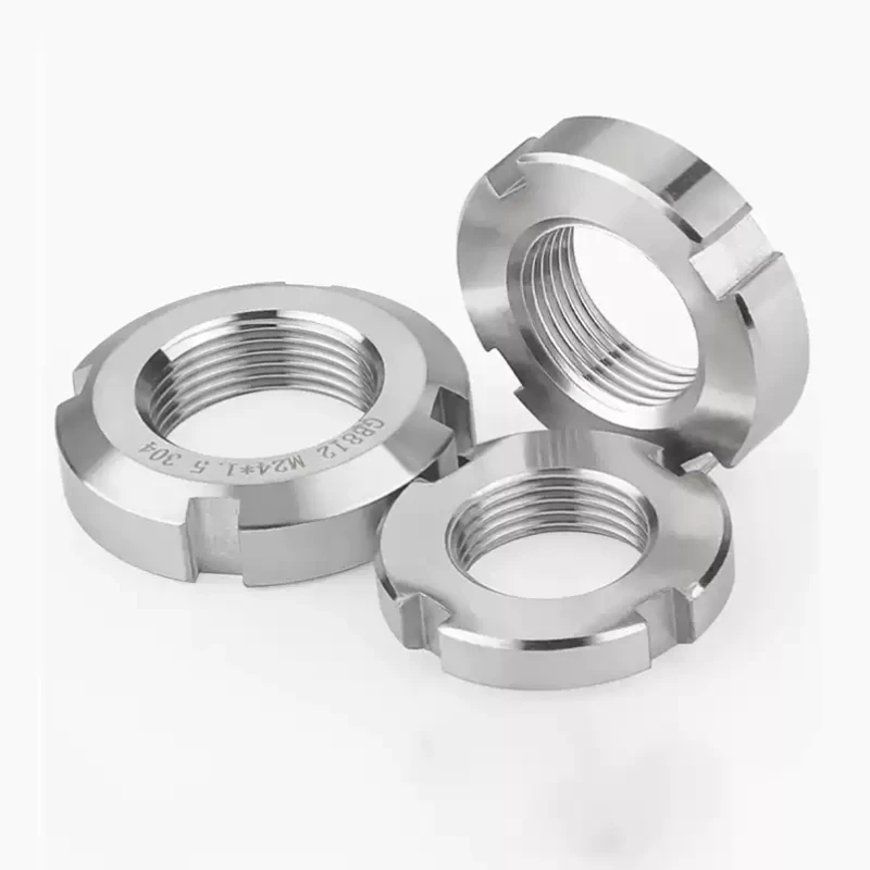 1 Stück 304 Edelstahl Rundmutter Schlitzmutter Haltemutter M10 bis M60 Lagersicherungsmutter GB812