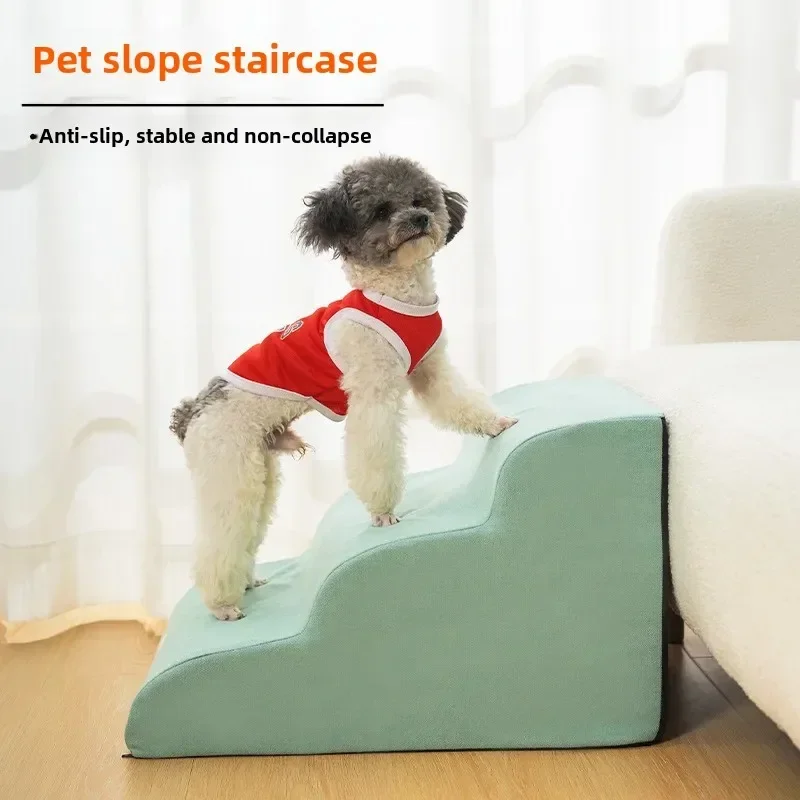 High-Density Foam Dog Stairs 3-Tier Non-Slip Pet Steps for Older or Injured Dogs Joint Pain Relief Easy Pet Access