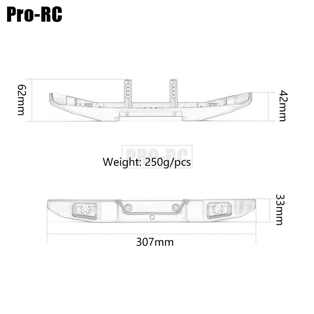 1Pcs Rear Bumper Hook AXI250002 Aluminium Alloy  for 1/6 Axial SCX6 AXI05000T1 AXI05000T2 Rc Car Part