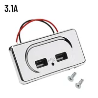 12V/24V Dual Usb Ports Socket Charger Charging For Camper Caravan Motorhome Using Blue LED Indicator Light Easily Find At Night