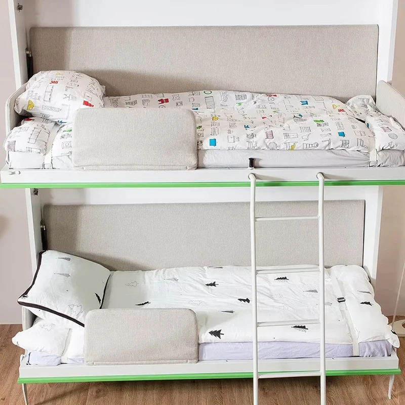 Double Layer Bed Upper Lower Invisible Wall Bed Beds for Small Apartments Students Naps Wall Bed Folding