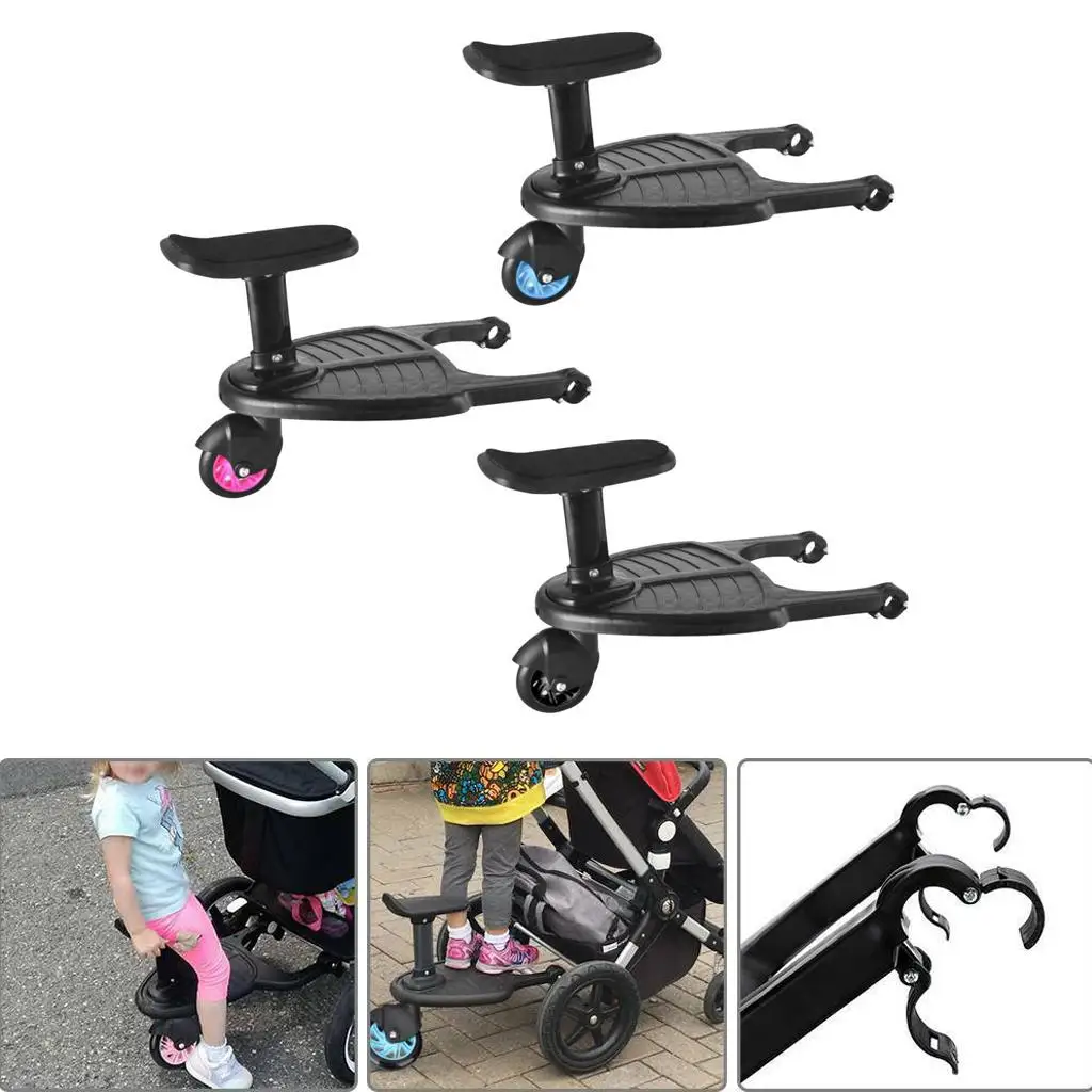 Kids Stroller W/ Seat Pram Pushchair Child Wheeled Board Plate