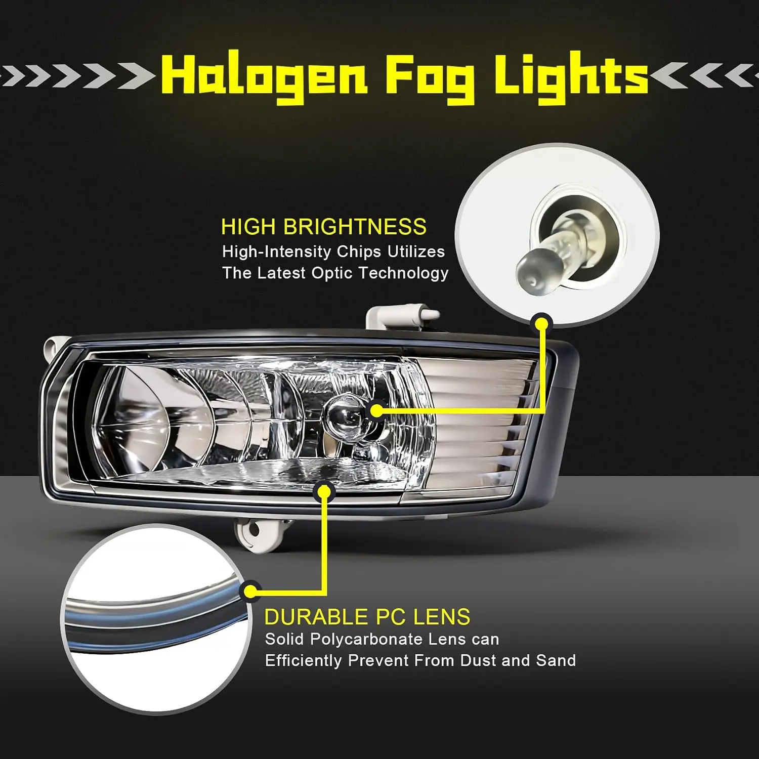 Halogen Fog Lights for Toyota Camry 2005 2006 Fornt Bumper Driving Fog Lamp Assembly Replacement Include Wiring Harness Switch