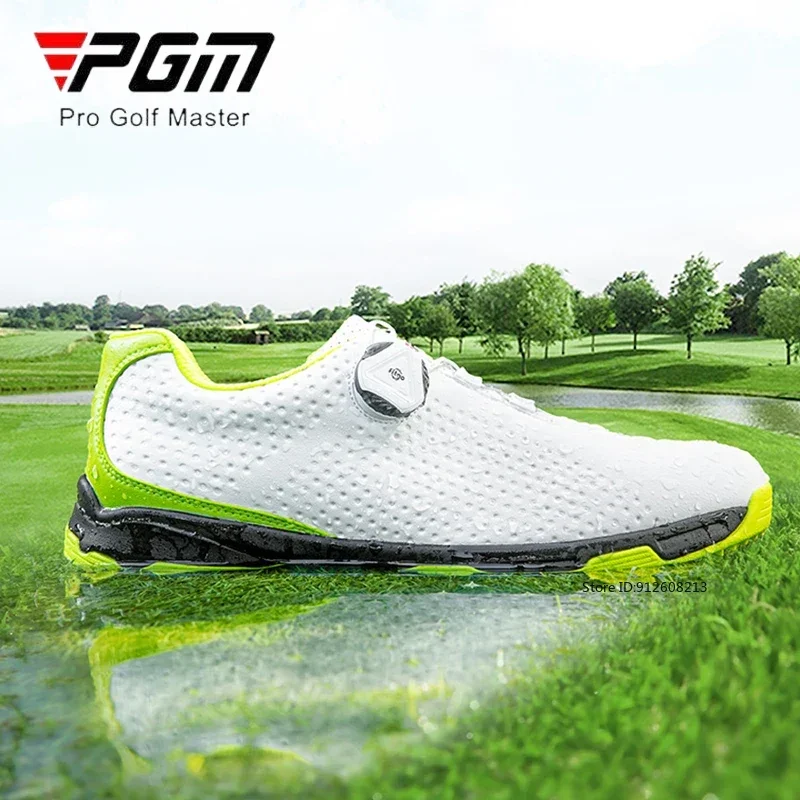 PGM New Men's Golf Shoes Cushioning Knob Lace Waterproof Sneakers Male Anti Slip Spikes Sports Footwear Athletic Shoes 39-45 - view 3