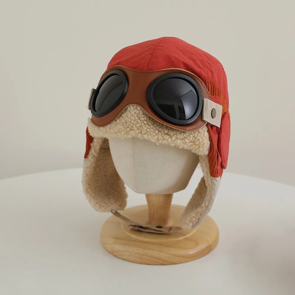 

Новая милая детская шапка-пилот с героями мультфильмов, ветрозащитная с очками, защитная шапка для ушей, морозостойкая толстая теплая шапка, зимняя