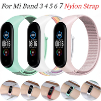 Nylon Strap for Xiaomi Mi Band 6 Bracelet Watchband Pulsera Correa Strap Miband Bracelet Wristband Sport Loop Mi Band 3 4 5 6 7