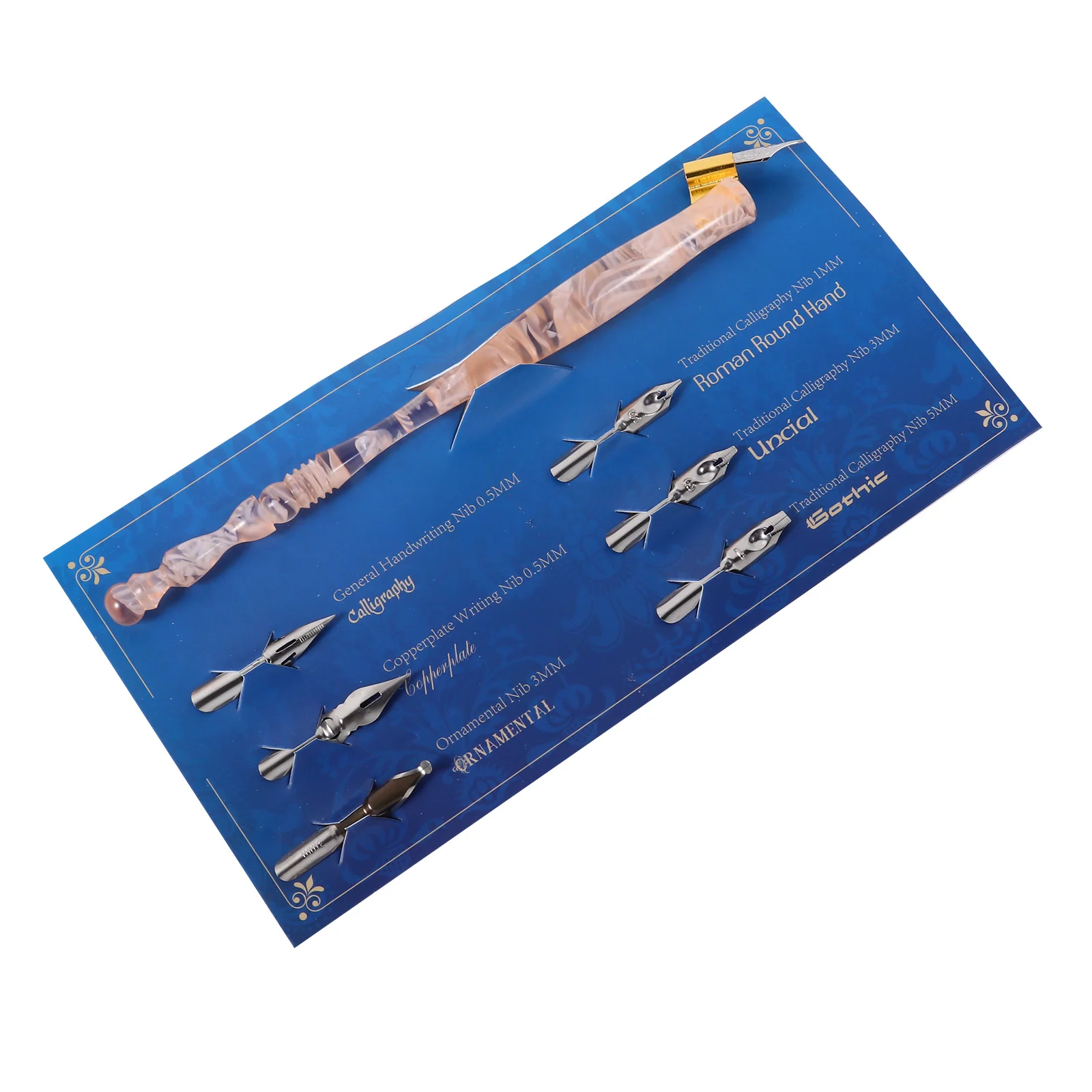 

1Set Vintage English Calligraphy Dip Pen Set Style Comfortable Nibs Replacement Writer School Calligraphy