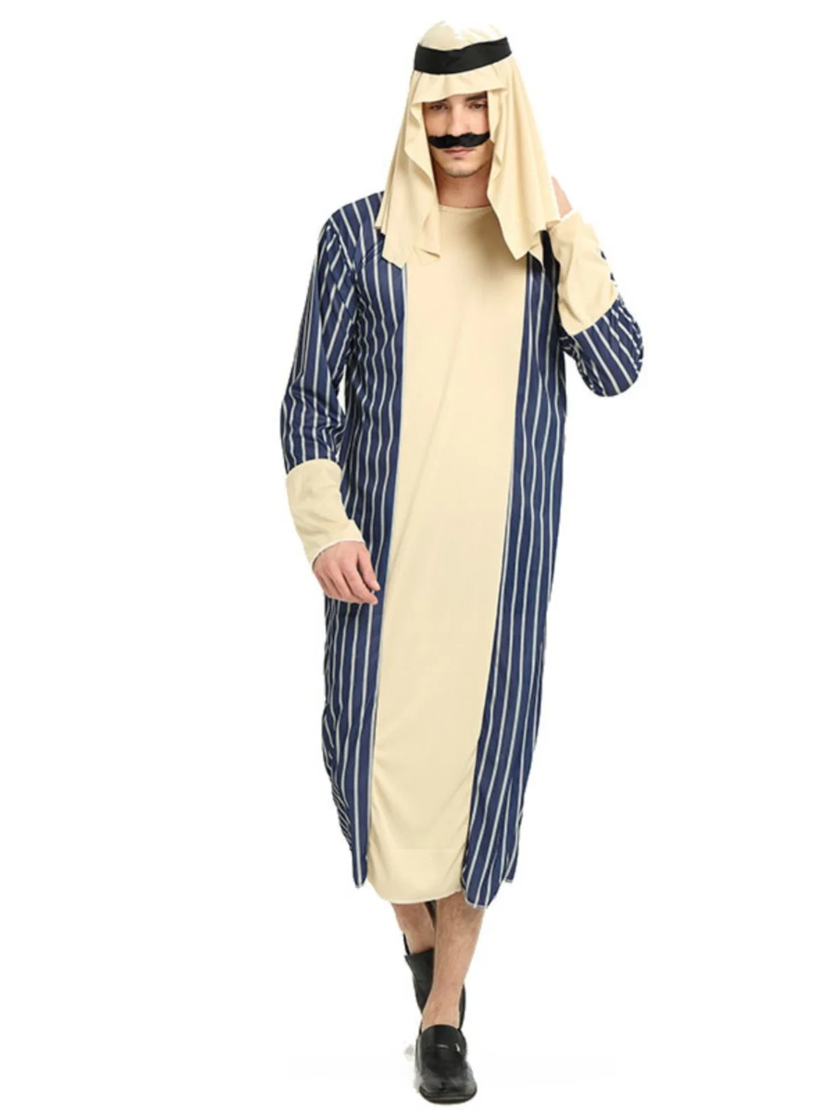 فستان طويل على الطراز العربي للحفلات التنكرية، زي الأمير للرجال والنساء، ملابس تقليدية عربية من الشرق الأوسط، أزياء عرقية