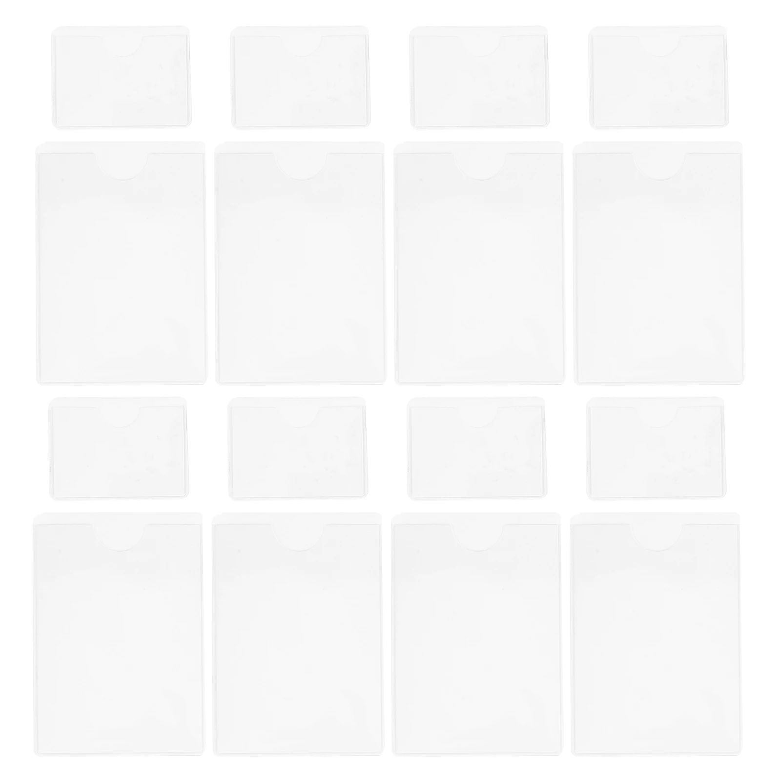

50pcs Self Adhesive Label Bag Clear Pockets Card Holder for Business Cards Sleeves Labels Storage Organization Office School