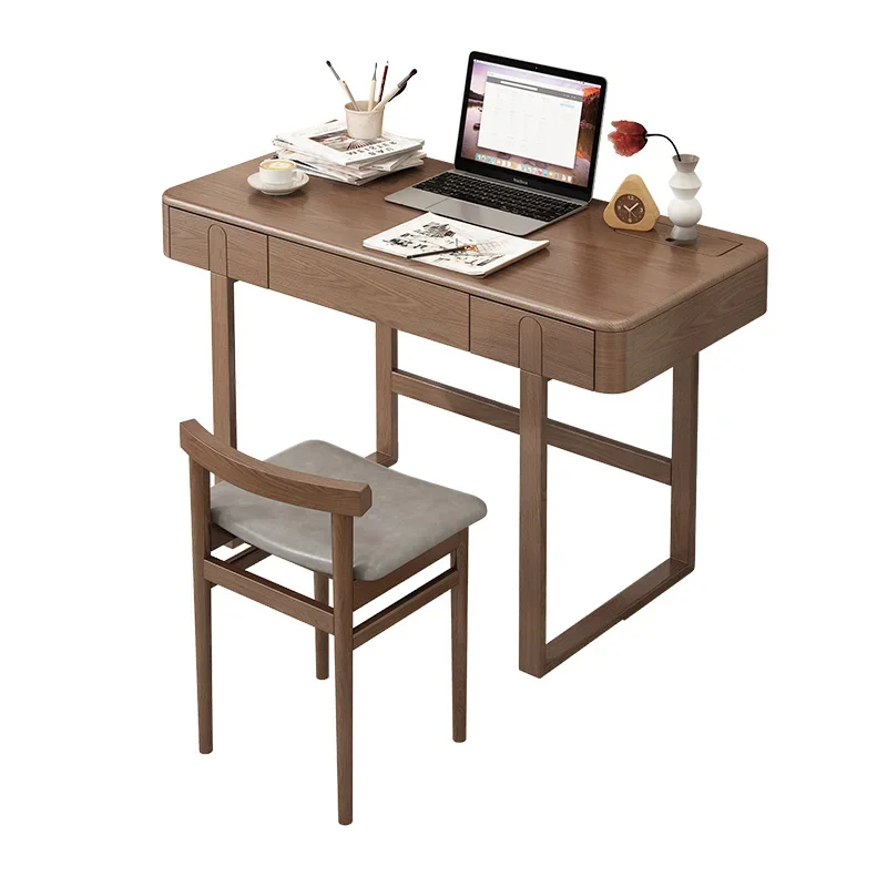 Nordic solid wood  home student writing  desktop computer desk bedroom homework study table