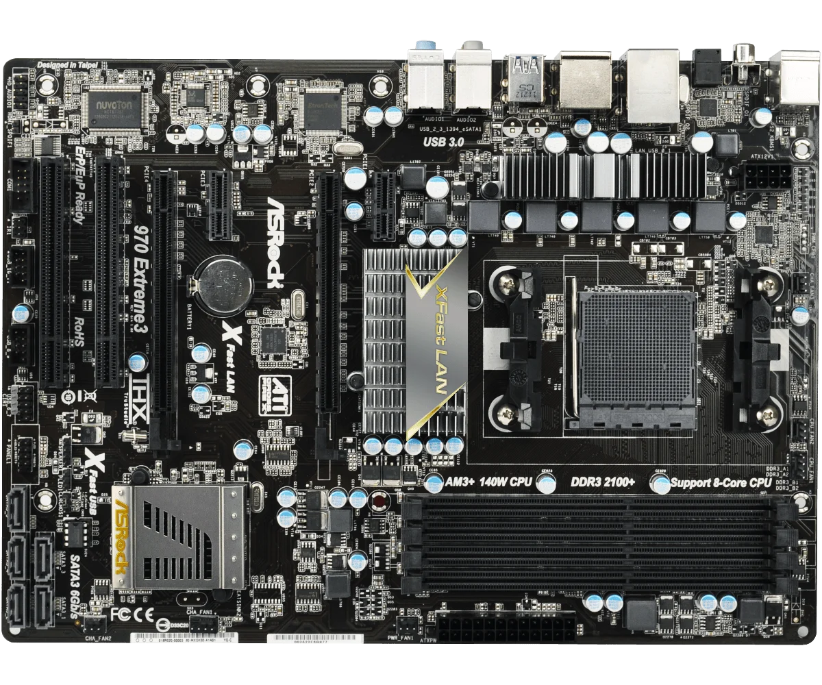 Imagem -02 - Amd-placa-mãe 970 Am3 Amd 970 Asrock Extremo Suporte fx 8300 fx 6330 fx 4150 Cpu Ddr3 2100 oc 64gb