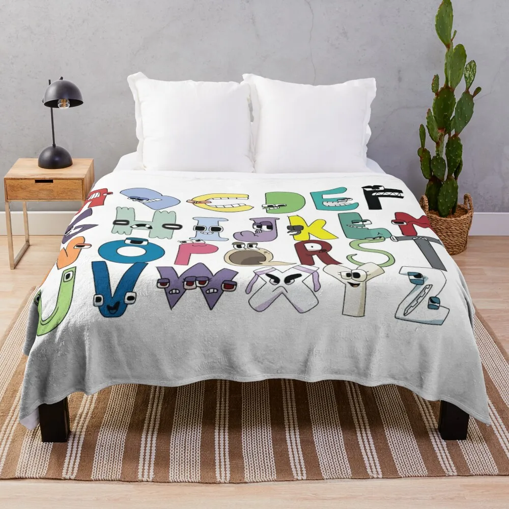 Alphabet Lore Latter A-Z Throw Blanket Sofa Quilt Fluffy Blankets Large