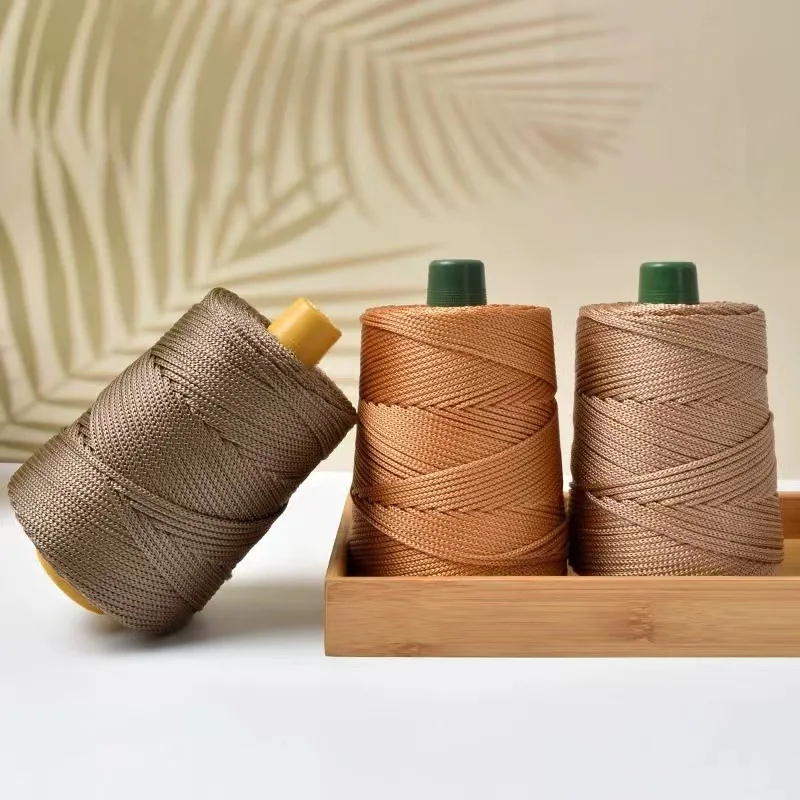 Light-Weight Ice Silk Yarn Ice Hemp Yarn Summer Sun Hat Hand-Woven DIY Hook Bag Cushion Craft Rope Hollow Wool