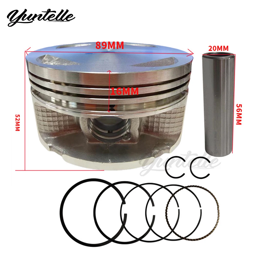 Bore 89mm 85mm Motorcycle Engine Piston Rings Set For Honda TRX400 Sportrax 400 TRX400EX TRX400X 1999-2014 ATV Accessories Pin