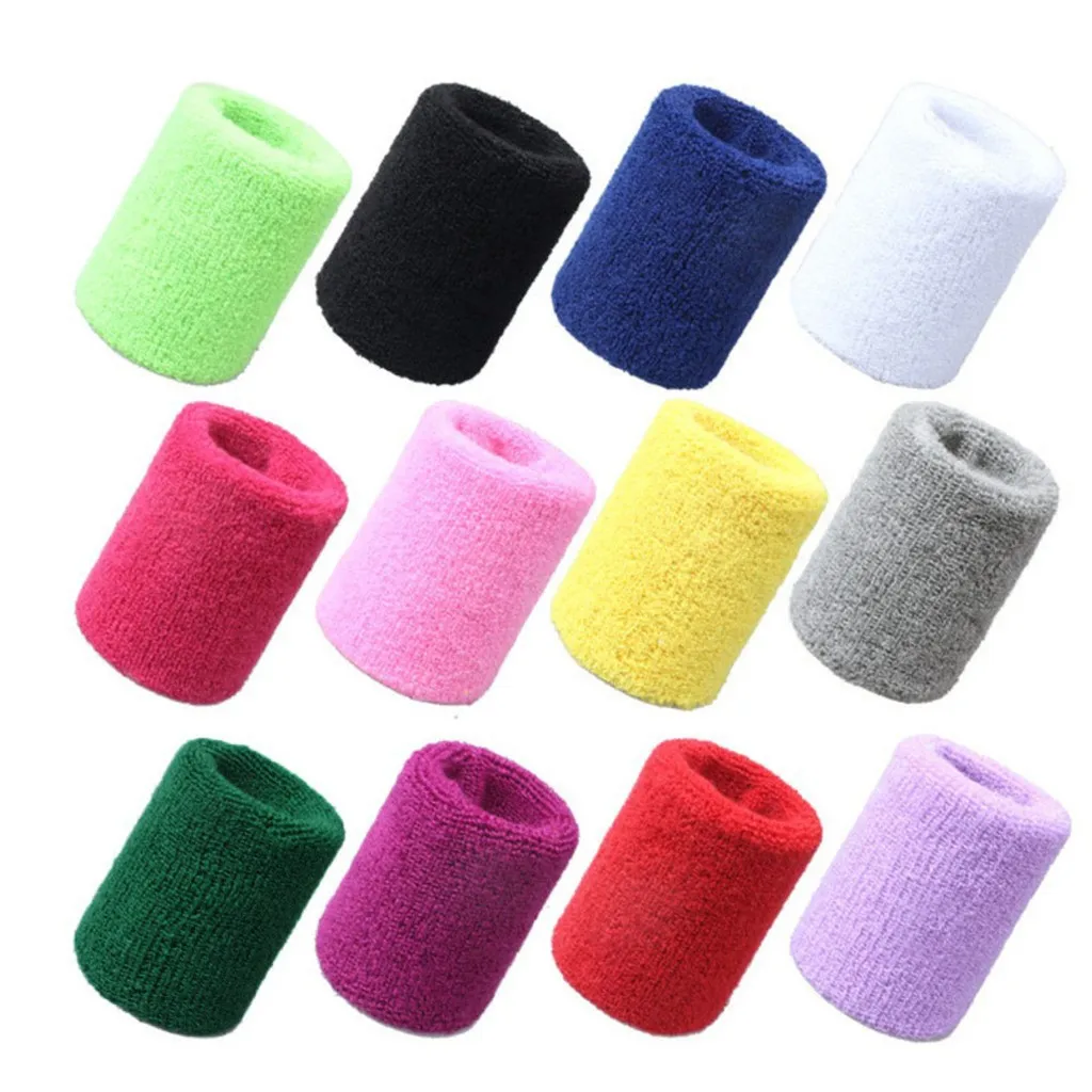 1pcs Wristbands Sport Sweatband Hand Band Sweat Wrist Support Brace Wraps Guards For Gym Volleyball Basketball Wrist Support