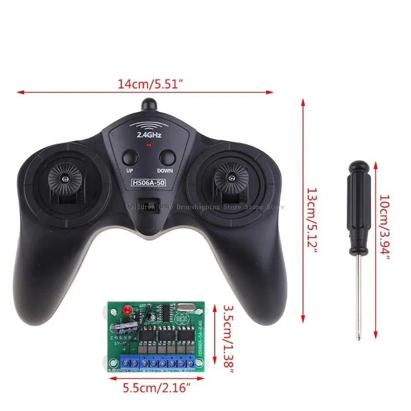 Control remoto potencia 6ch 2.4G 50 metros con receptor 6-15V para modelo automóvil SH
