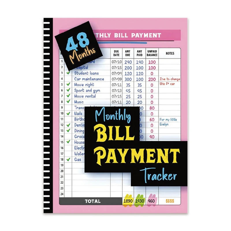 HOT! Monthly Bill Payment Tracker 48 Months Expense And Bill Tracker With Calendar & Debt Payoff Planner