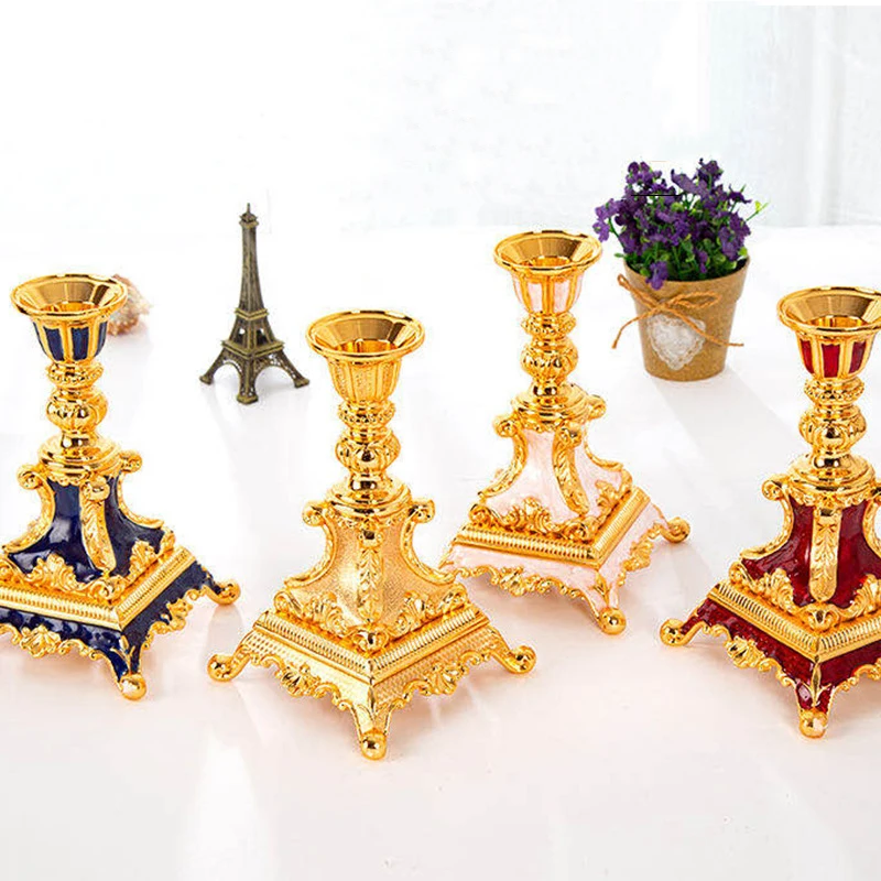 

Classical Single Head Candlestick Home Table Candle Stand Wedding Decorations Stick Holder Crafts Hotel Metal Candle Holders