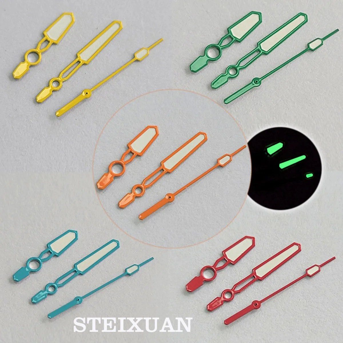 Watch NH35/36 pointer green luminous pointer second hand watch accessories watch pointer red/yellow/green pointer 1