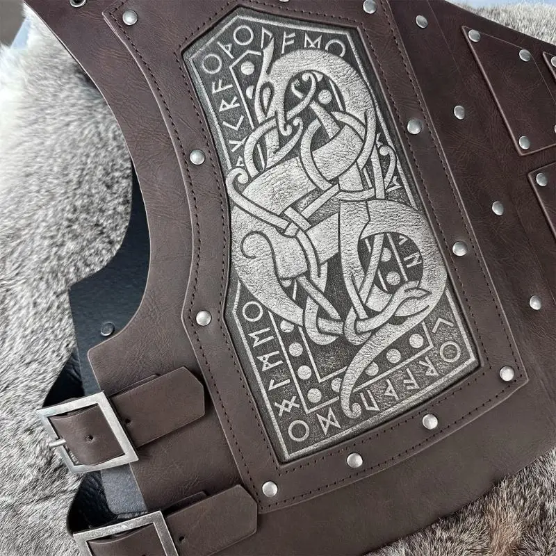

39BD средневековый кожаный нагрудник с одним наплечником LARP, аксессуары для косплея для мужчин