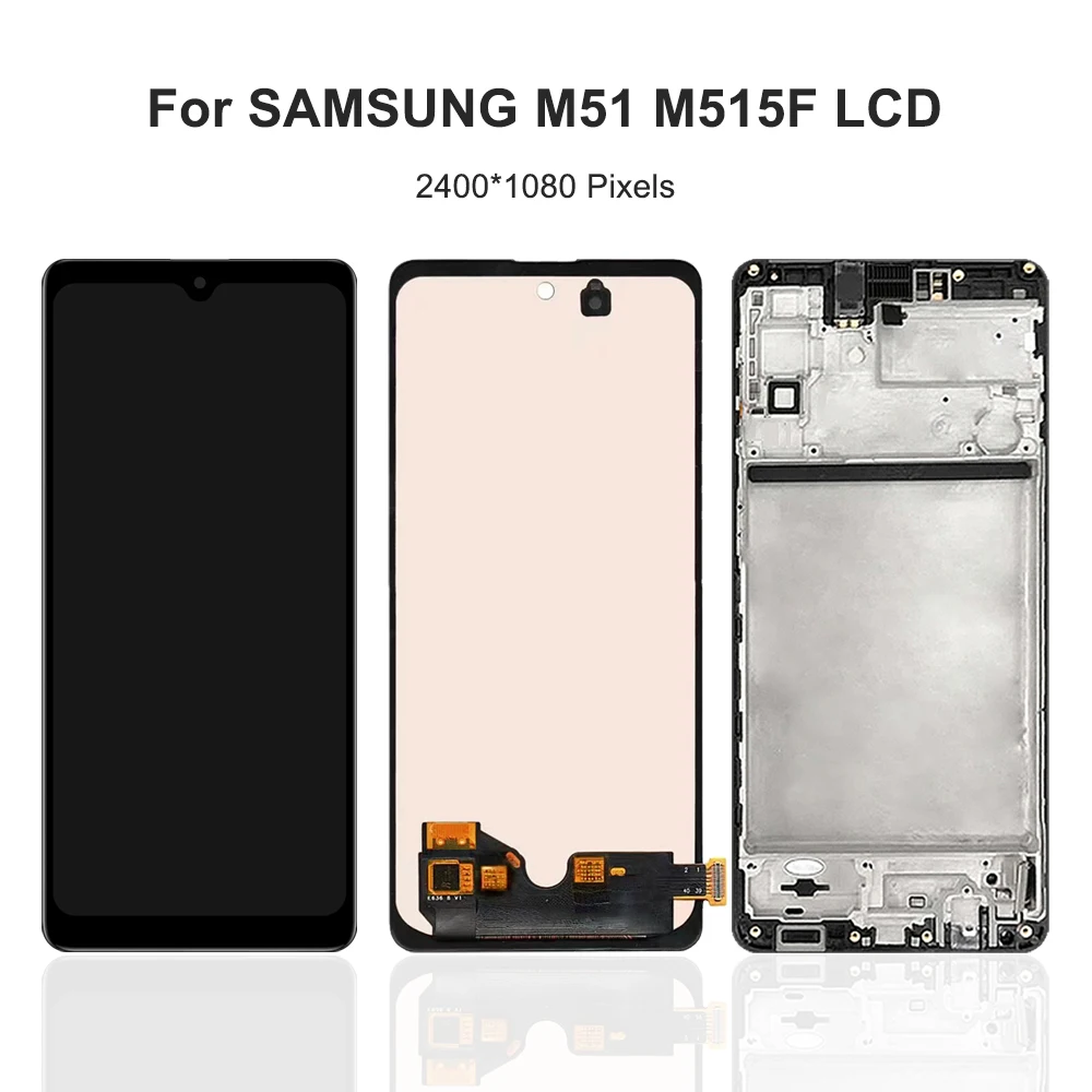 M51 For Samsung 6.7\'\'For AMOLED M515 M515F M515F/DSN LCD Display Touch Screen Digitizer Assembly Replacement