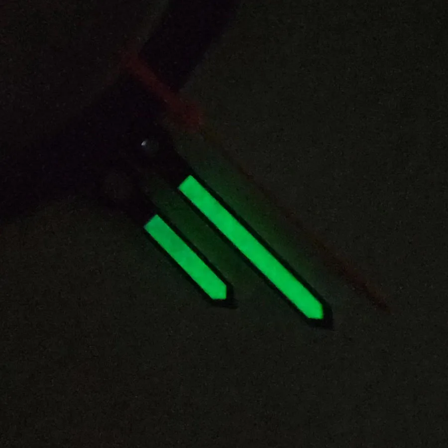 يد ساعة فضية مضيئة ، يد NH35 ، أخضر ، مؤشر مضيء ، ملحق ، مناسب لحركة NH36 ، 4R ، 7S