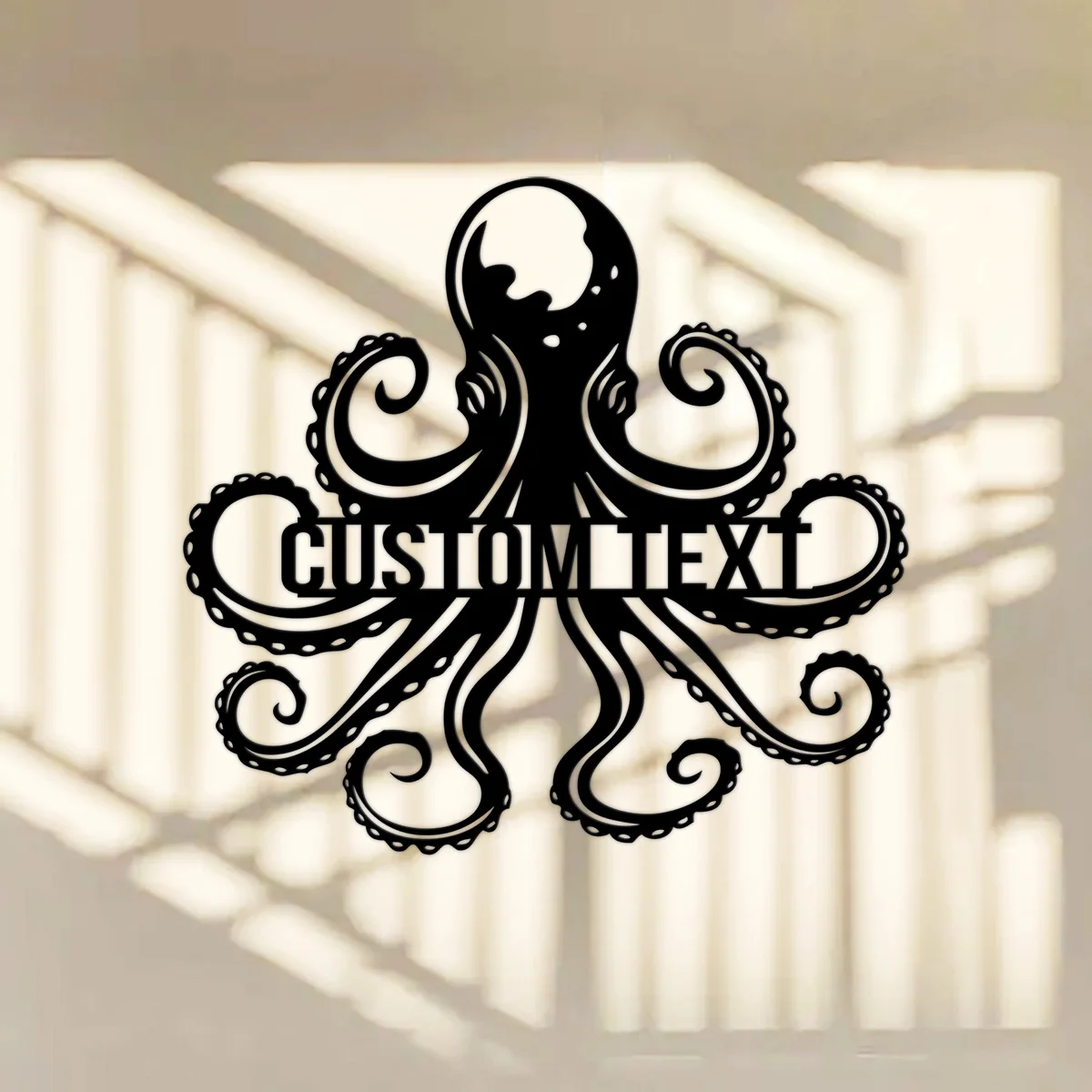 Custom Angry Octopus Metal Welder Sign, Personalized Family Name Metal Sign, Outdoor Door Decor, Octopus Wall Art, Housewarming