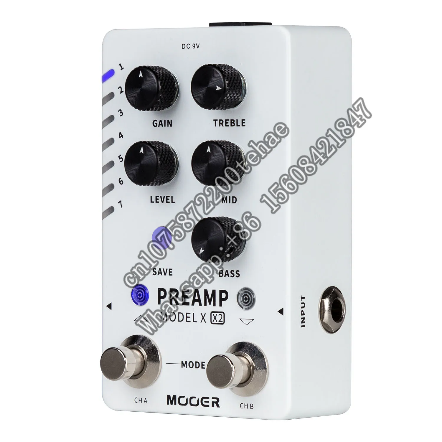 Mooer Preamp X2 Pedal Accessory Guitar Pedal Lectric Dual-Channel Digital Preamp Pedal with 14 Preset Slots Effect Pedal