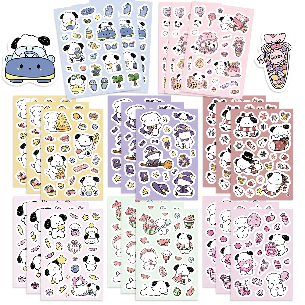 8/16/32pcs Cute Children DIY Puzzle Sticker 8 Animals Dogs Make A Face Funny Assemble Jigsaw Stickers Kids Educational Toys﻿