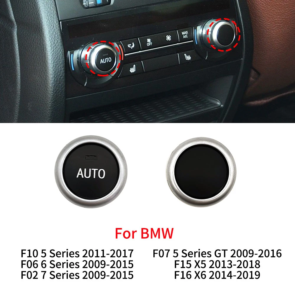 Car Rear Air Conditioner A/C Rotation Climate Control Knob Button Cover For BMW F10 F06 F07 F02 F15 F16 5 6 7 Series X5 X6 520