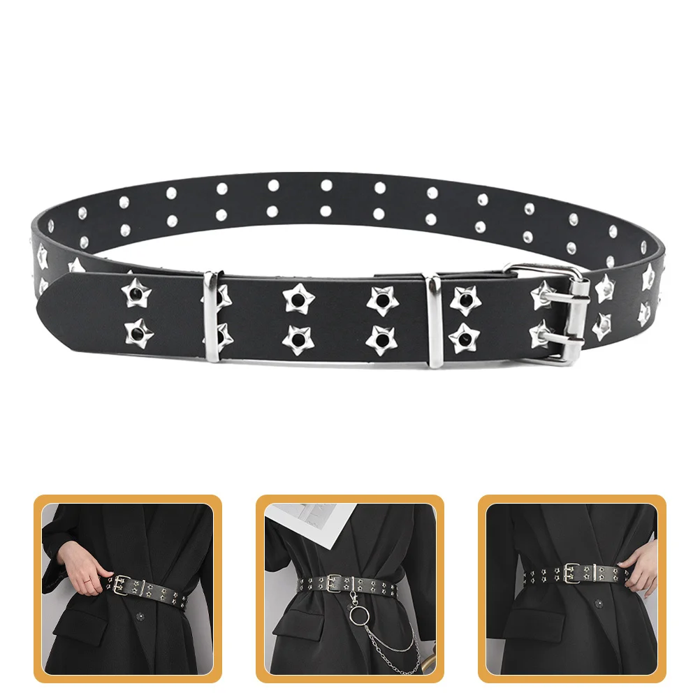 حزام فاسق مرصع بالنجوم للنساء، حزام خصر قابل للتعديل، فستان جينز، أحزمة إكسسوار أنيقة للنساء #1