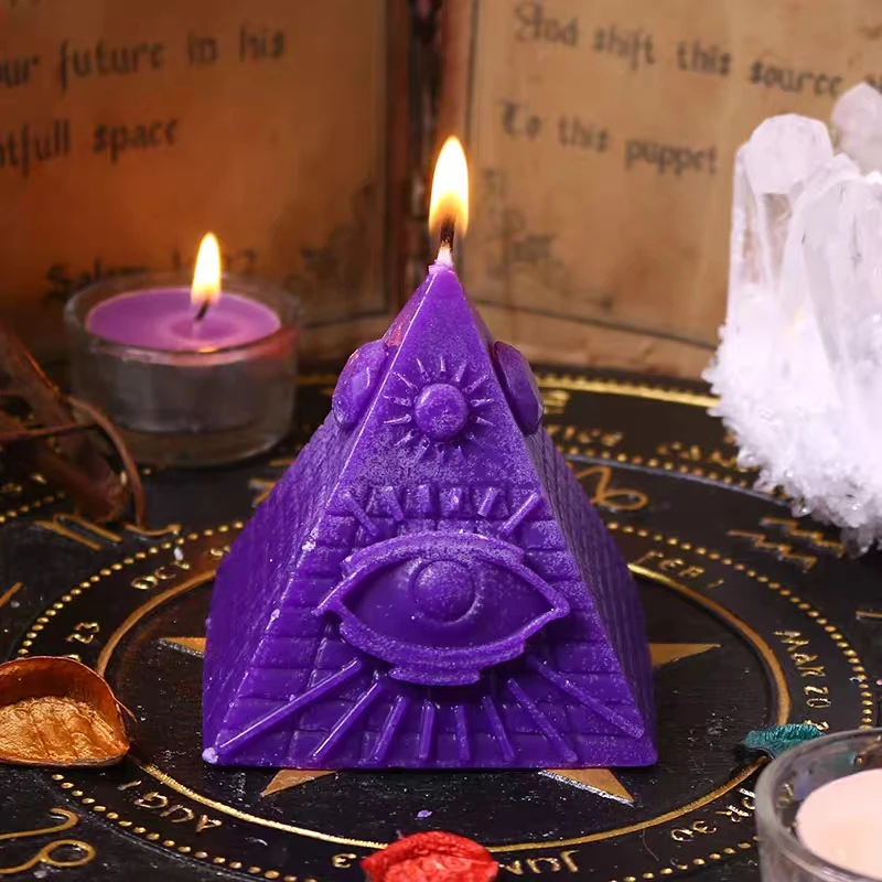 PRZY All-seeing Eye Pyramid Mold Handmade Geometry Candle Silicone Molds Soap Decoration Clay Resin Mould