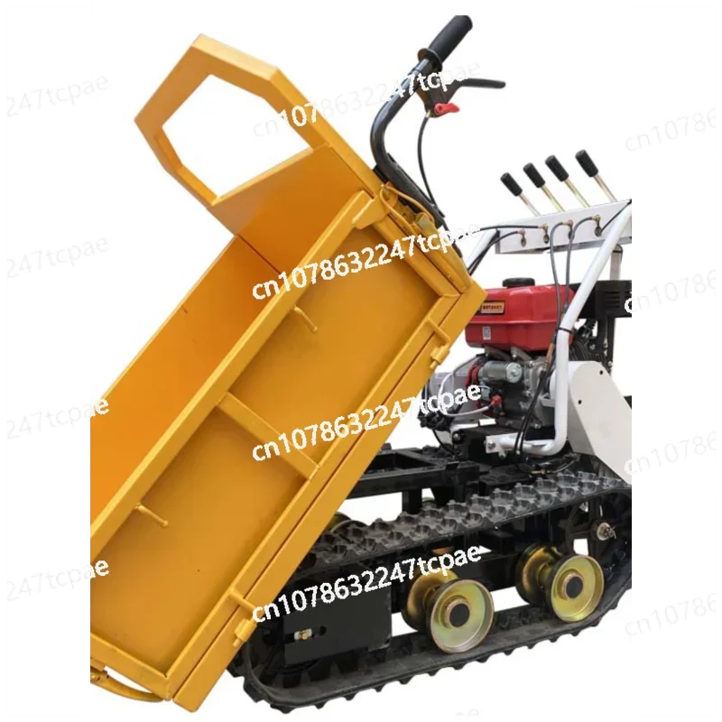 

All-terrain agricultural crawler truck friction plate steering slope climbing king self-unloading creeper orchard construction