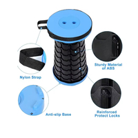 Folding Telescopic Stool Storage Stool Outdoor Travel Folding Stool Adjustable Plastic Fishing Stool Rainbow Telescopic Stool