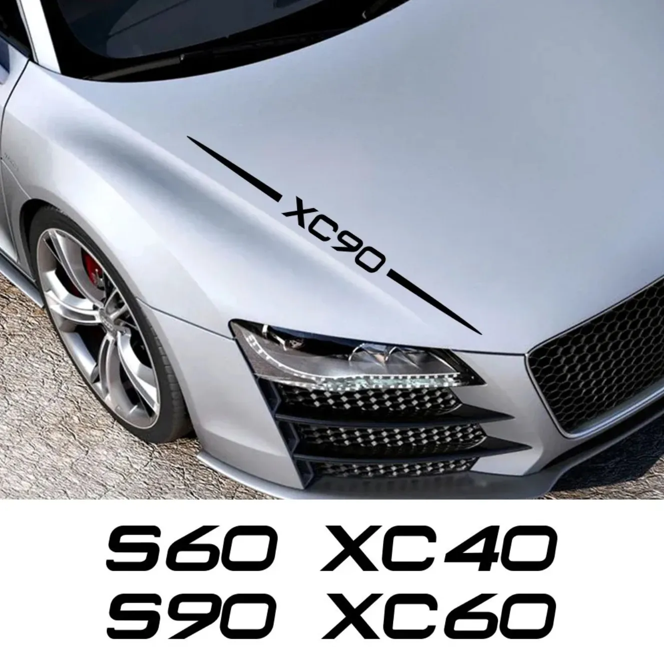 

Custom Car Stickers Decals 60cm for VOLVO V40 V60 V90 T60 S60 S90 XC40 XC60 Vehicle Decor Durable Vinyl Auto Accessories