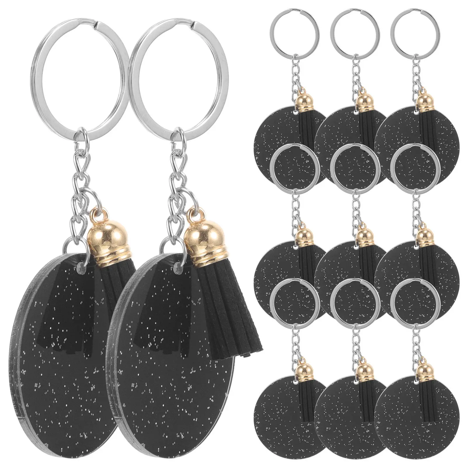 

Набор из 10 акриловых заготовок для брелоков: DIY-набор для изготовления подвесок и декоративных украшений, многофункциональный, из металла и акрила