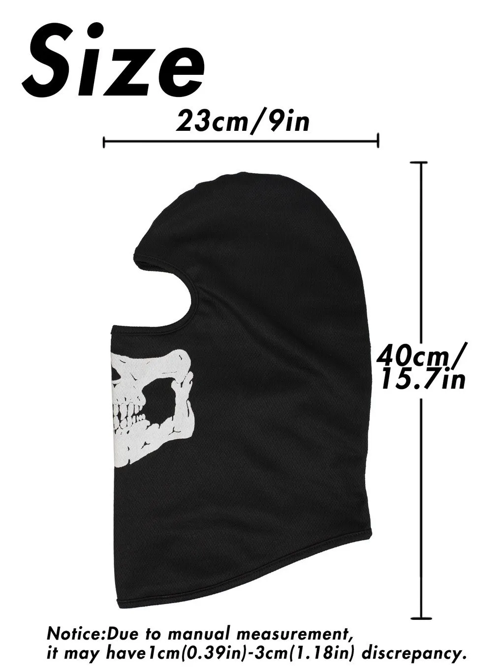COD Geistermaske Atmungsaktive Mesh-Fahrermaske Dehnbare Vollgesichts-Balaclava mit Totenkopf-Print in Schwarz – Detail 8