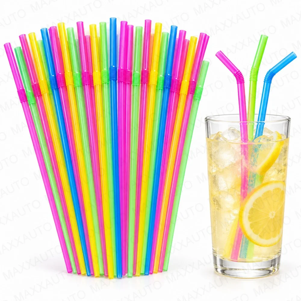 100-3000 Stück Trinkhalme, biologisch abbaubar, wiederverwendbar, für Smoothies, Geburtstage, Hochzeiten, Partys, Küche, mehrfarbige Trinkhalme, Dropshipping. – Detail 1