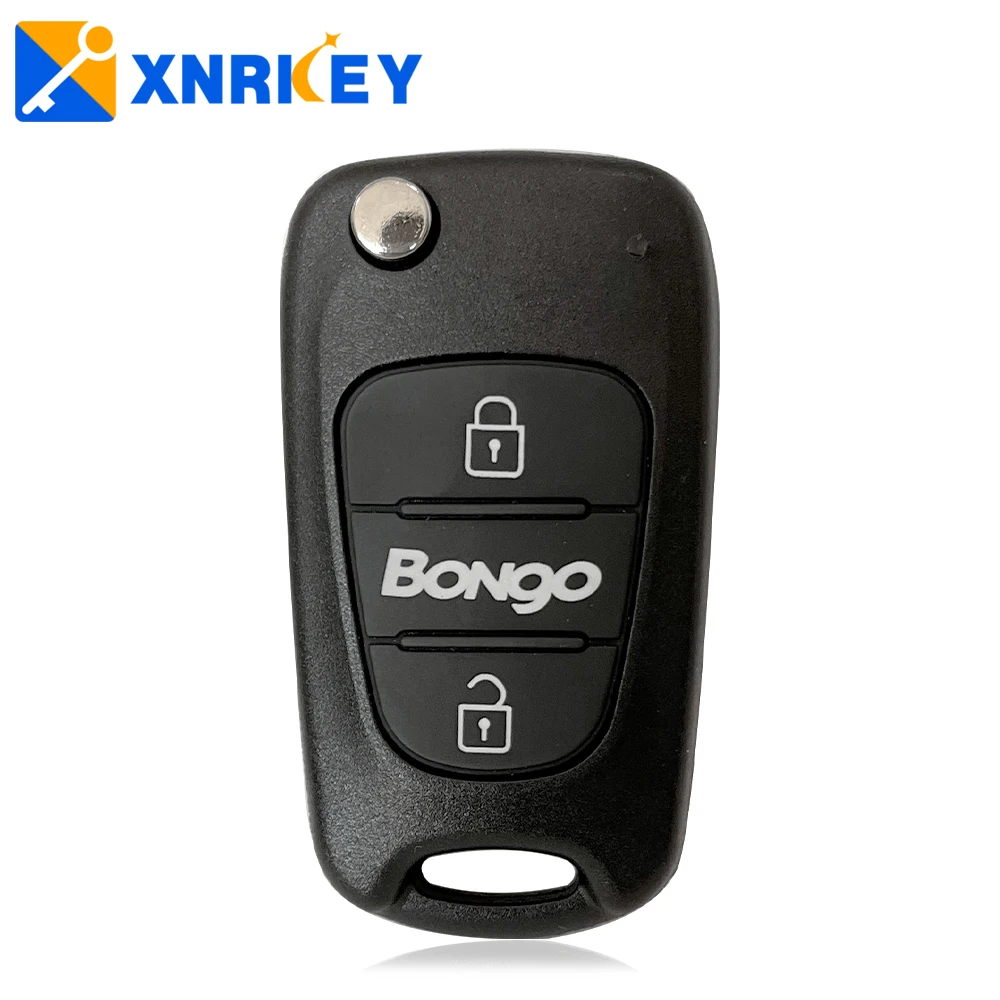 

XNRKEY 3 Button Flip Remote Car Key Shell for Hyundai Kia Bongo Key Case Cover with TOY40 Blade