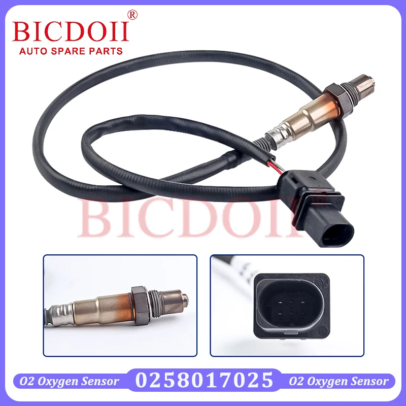 

1pc Auto O2 Oxygen Sensor 0258017025 fit AUDI A3 A4 B7 A6 C6 A8 D3 TT for VW GOLF Volkswagen PASSAT B6 2004 2005 2006 2007 2008