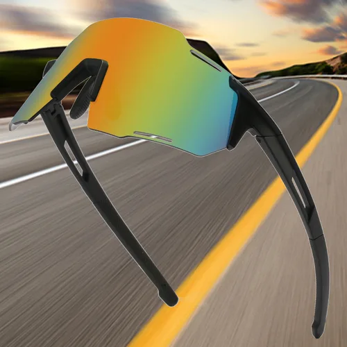 Imagen 2 del producto JSJM nuevas Gafas de sol de ciclismo para hombre, Gafas para deportes al aire libre a prueba de viento y polvo, Gafas de sol para correr en bicicleta de montaña y carretera, Gafas UV400