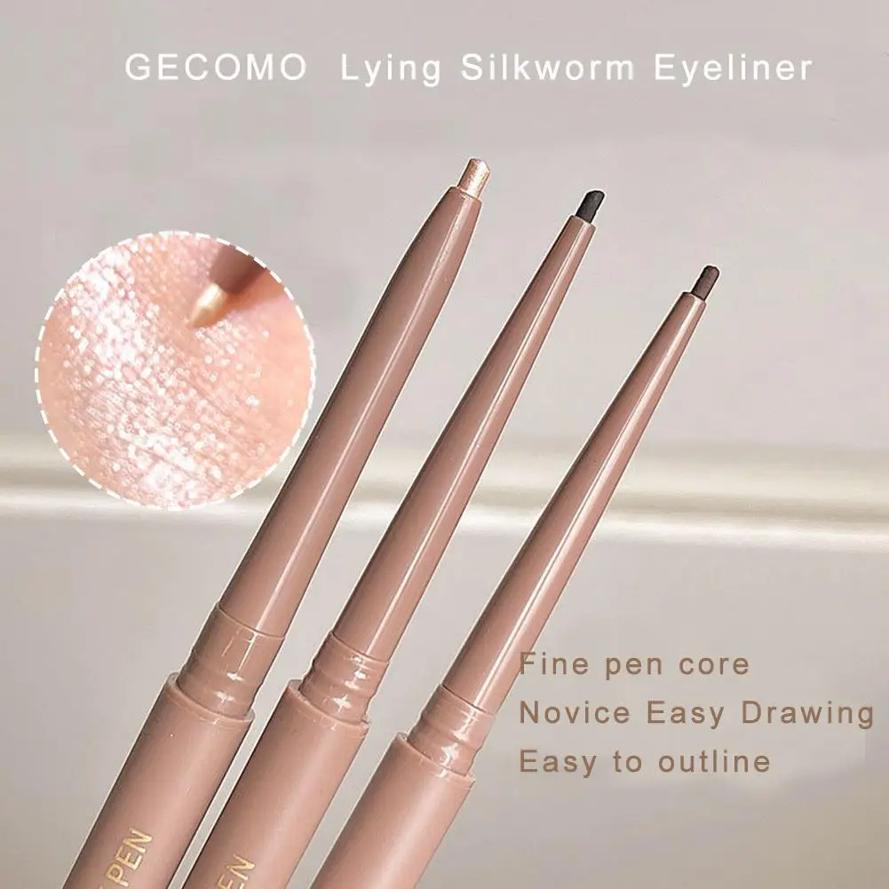 Wasserdichter schnell trocknender flüssiger Eyeliner-Stift ultra feines mattschwarz-braunes, dauerhaft liegendes Seidenraupen-Eyeliner-Bleistift-Augen-Make-up