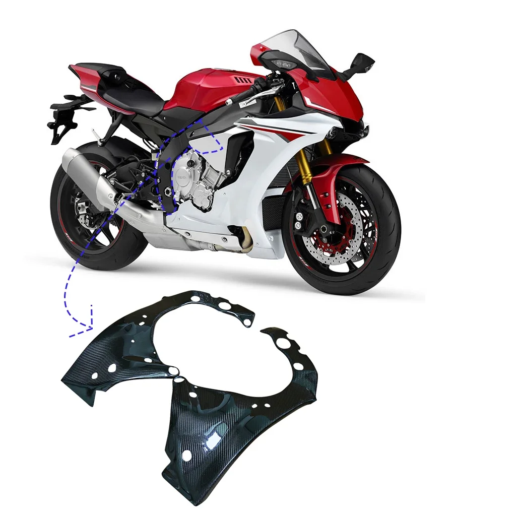 

Real 100% Carbon Fiber Motorcycle Frame Cover Frame Guard Side Panel Fairing For YAMAHA R1 R1M 2015-2023