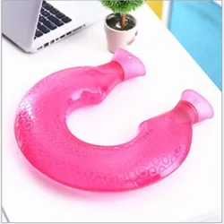 High-density Water-filled Transparent 1400ml U-shaped PVC Hot Water Bottle Environmentally Friendly Safe and Explosion-proof