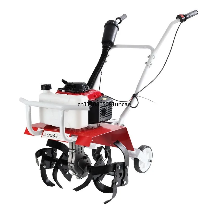 For Mini Power Tiller Household Farm Cultivator Weeding Ditching Soil Turning Loosening Garden Agriculture Machine